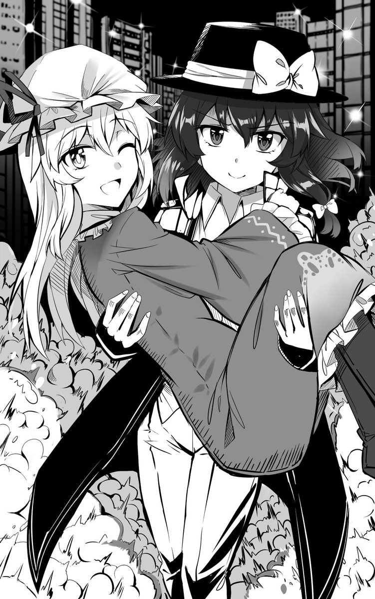 人比良さんの例大祭新刊、1000頁越えの秘封倶楽部長編合同「秘封語」の扉絵を1枚描かせていただきました!
特設サイト→https://t.co/ThWSBtZQL0 