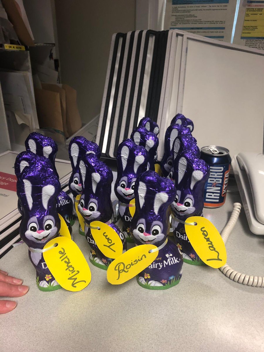 wishydocs's tweet photo. Looks like Easter bunny went to @CrosshouseED, got some ideas and came back with presents for our docs! #happyEaster2019 #HappyEaster #BeKind #EDWellness #EasterBankHoliday #LoveUrWork https://t.co/WWwrkxZywZ