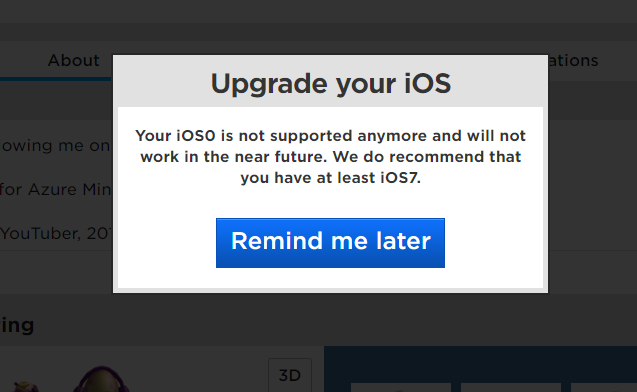Devultra On Twitter Apparently Ios Zero Isn T Supported By Roblox Who Knew Roblox Robloxdev - roblox not working anymore