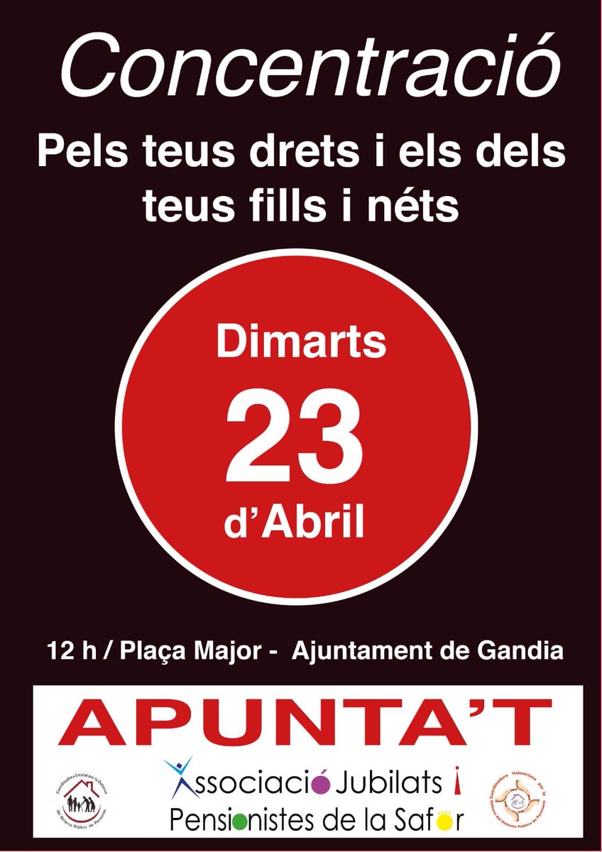 Ass Jubilats i Pensionistes Safor (@asssafor) on Twitter photo 
