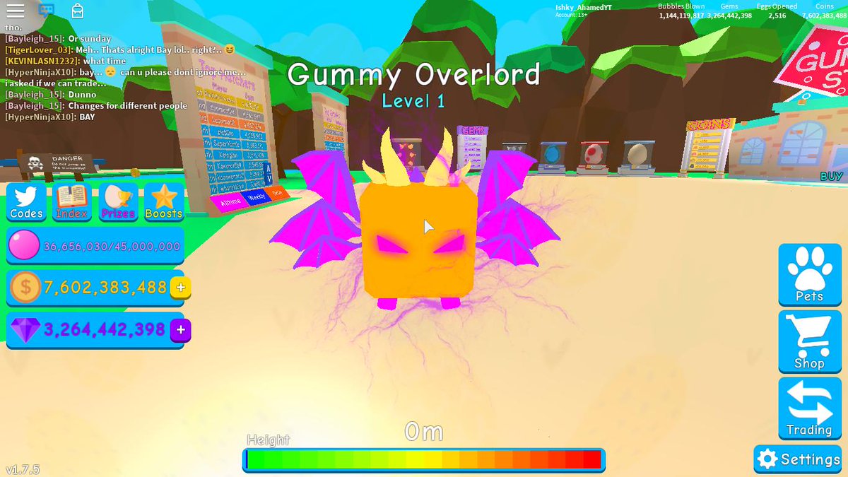 Bubble Gum Simulator Toy Land Rewards