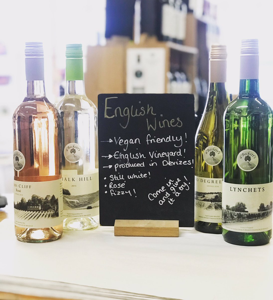It’s back!! 🌟 English wines, from a great vineyard in Devizes which is just up to road from us here at @rubyredwines we have a selection of whites and rosé even some fizz! We’ve also got some in the fridge chilling! Perfect for this sunny #easterbreak !