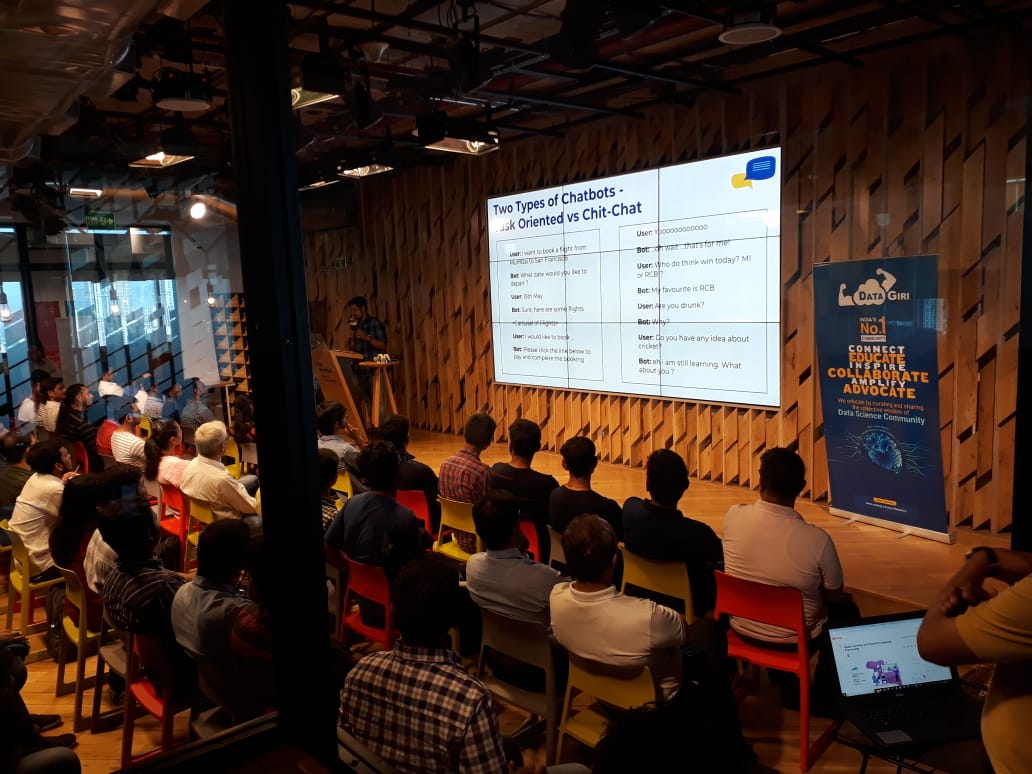 GreyAtomschool's tweet image. Shweta moderates a panel discussion at @DataGiriMeetup focusing on most common queries and myths when it comes to a career in #DataScience. Exciting to see so many hands raised!   #DeepLearning  #NLP  #MachineLearning