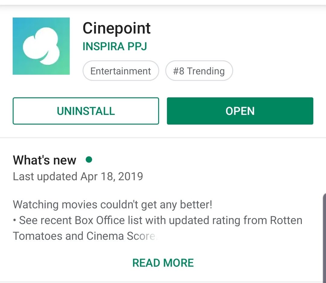 bicaraboxoffice's tweet photo. Terima kasih banyak telah menjadikan #cinepoint trending #8 dalam kategori Entertainment.
Tim BiBo akan terus menyempurnakan #cinepoint dalam rilis berikutnya, atas masukan teman-teman. https://t.co/i8F8vYOaHR