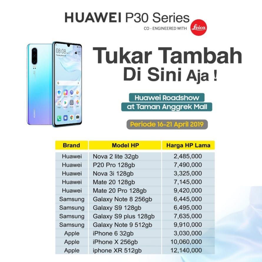 Herry Sw On Twitter 32 Nah Ini Materi Promo Pameran Huawei P30 Pro Di Pakuwon Mall Surabaya Hsw30