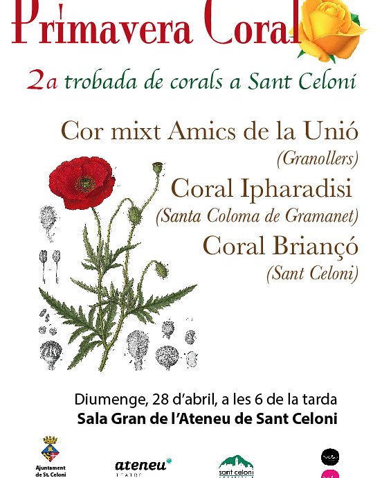 CorMixtUnio's tweet photo. El proper 28 d'abril us esperem a la #PrimaveraCoral de #SantCeloni @ajsantceloni #CoralIpharadisi @CBrianco https://t.co/ohWjjysJAf