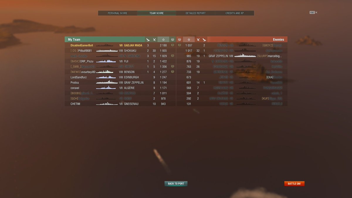 Hey Guys! can you believe it we had some fun on <a href="/WorldofWarships/">World of Warships</a> today, made some great clips and got new records in Gadjah Mada (164k damage) and Yamato (291k damage) of course it was a loss but finished with more xp than the top player on the winning side.