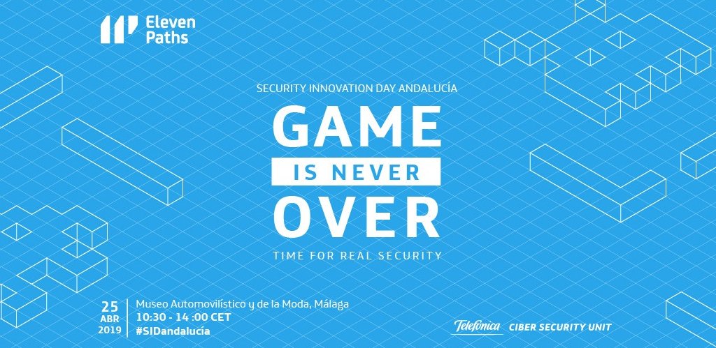 PTAMalaga's tweet photo. Next Thursday 25th April, 'Security Innovation Day Andalucía' takes place at the @MuseoAutomovilM: '#GameIsNeverOver. Time for Real Security' by @ElevenPaths and @Telefonica.
📝Registration form: https://t.co/F1iHz8JwyC
#Cybersecurity #SIDandalucía https://t.co/lZWfZ1XSTR