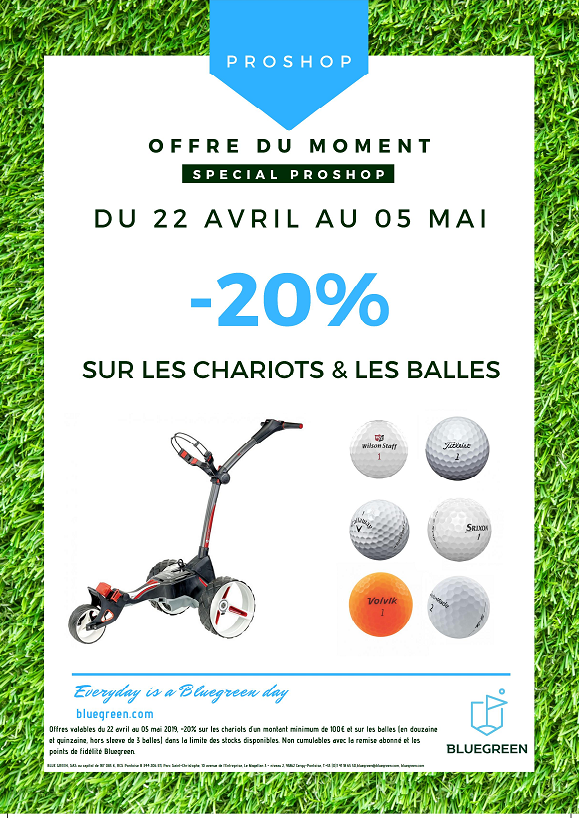 golfdesforges's tweet photo. Du 22 Avril au 05 Mai venez profiter de -20% sur les chariots et les balles ! N'hésitez pas à venir visiter notre Proshop ! 😃😀 https://t.co/qja0qhej4g