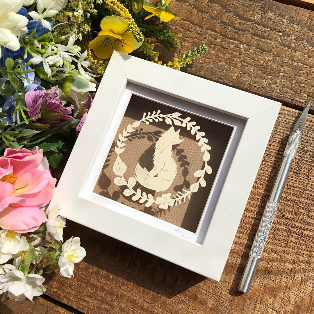 Little Fox and Wreath Papercut 🦊🌸 Only £10 plus postage until Tuesday ☀️ #crafturday #ukgifthour #fox #eastersale #etsysale #etsyfinds #handmade etsy.me/2VeQ6PN