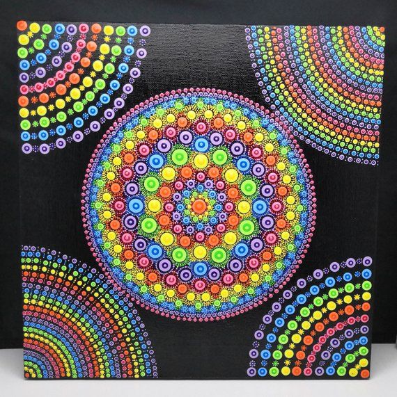 Cherrylime Design On Twitter Rainbow Dot Mandala Acrylic On