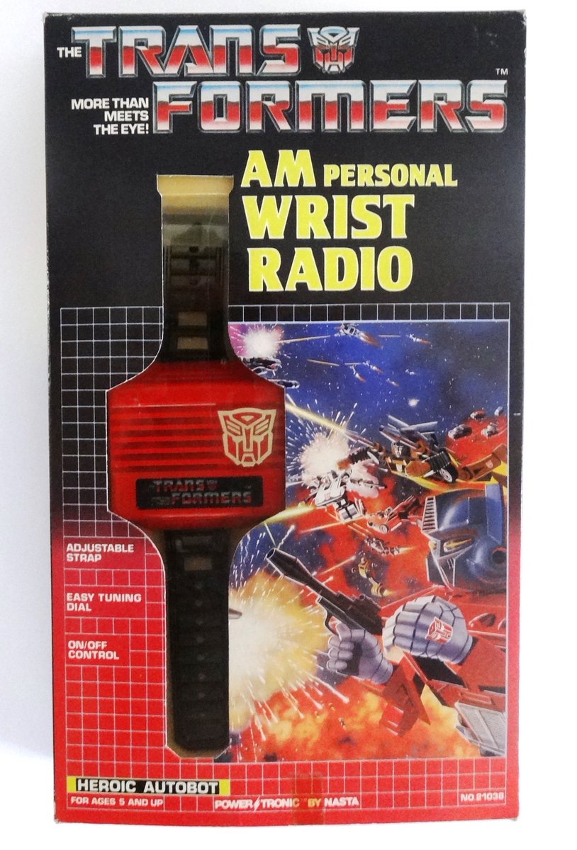 Heroic Autobot, AM personal wrist radio. Power Tronic by Nasta, 1985 #transformers #g1transformers #radio