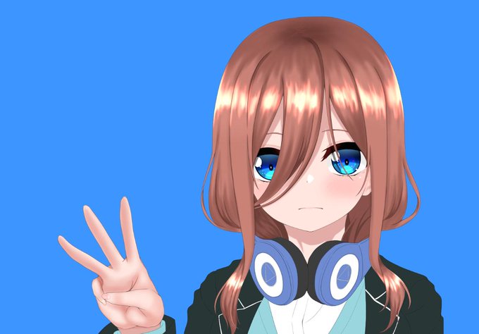 由木ヨシキ＠C106南1【n-14b】さんがTwitterに投稿した中野三玖(五等分の花嫁)のイラスト。