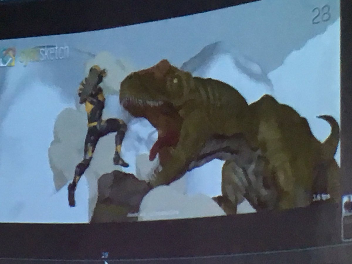 DJCADanimation's tweet photo. @deecon2019 speaker Eddie Chew shows us some insider info on his  animation process for Spider-Man Into the Spiderverse, as well as how to punch a dinosaur 🦖!! Eddie also runs Griffin Animation Academy - check it out!!     #djcadanimation #dundeeuni #animationstudent #djcad_uod https://t.co/cFFs6daolf