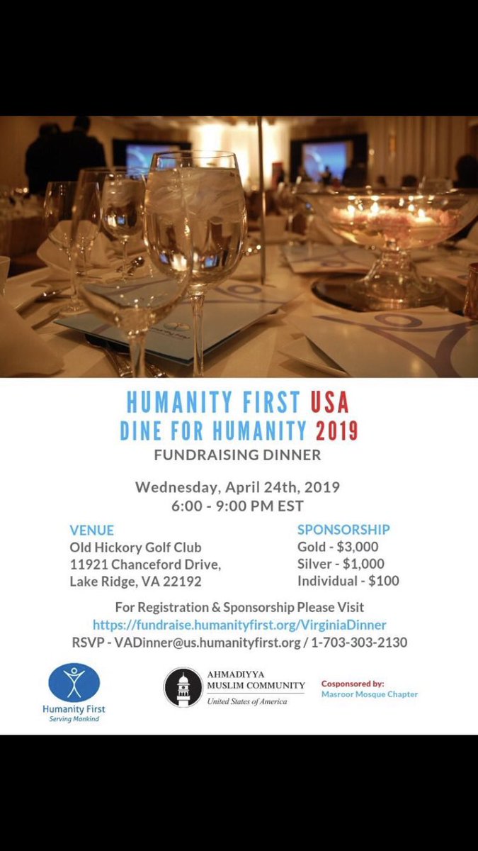 HumanityFirstOP's tweet image. HUMANITY FIRST USA FUNDRAISING DINNER❗️ Wednesday April 24th, please DM if interested or donate on the link below! fundraise.humanityfirst.org/event/dine-for…