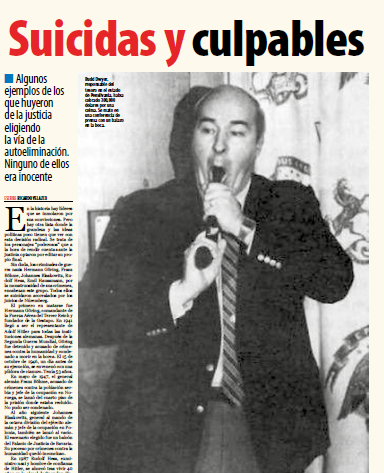 ensustrece's tweet photo. En @ensustrece: SUICIDAS Y CULPABLES. Algunos ejemplos de los que huyeron de la justicia eligiendo la vía de la autoeliminación. Ninguno de ellos era inocente. https://t.co/kLGJxgw9lB