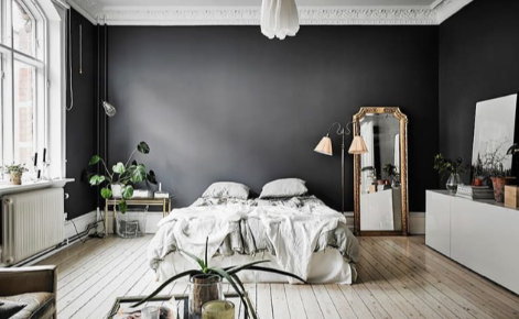 ID_Color_BE's tweet image. Osez utiliser le noir sur vos murs, car il peut créer de magnifiques décors tout en contraste. Bien dosé, il se caractérise par la façon avec laquelle il met naturellement en valeur les teintes plus claires des matériaux et objets à proximité.