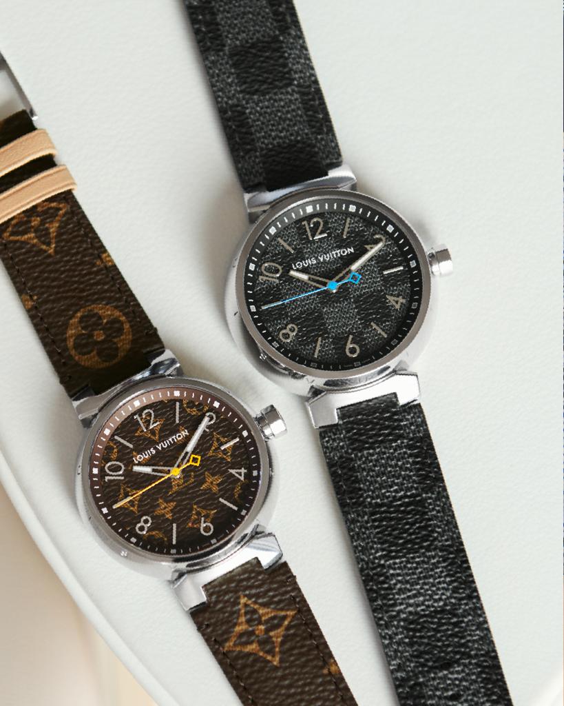 Louis Vuitton on X: A symbol of an identity. #LouisVuitton's debut  watchmaking design has been redesigned in a new collection: Tambour Monogram  and Damier. Find out more about the new Collection at