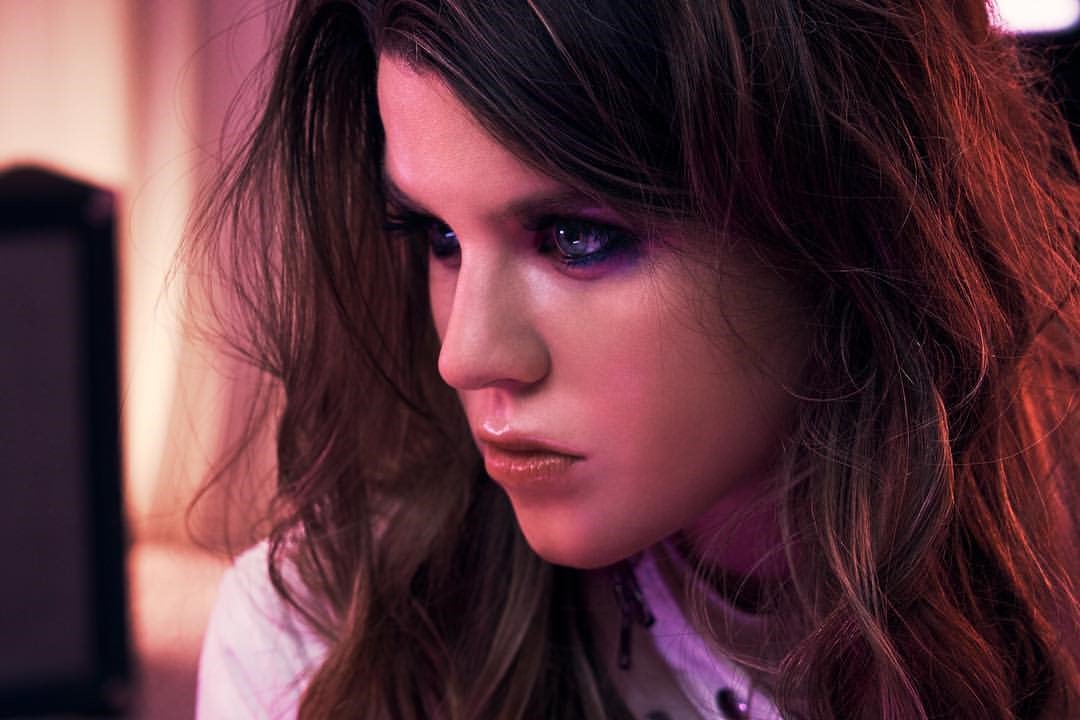 Madeline_Rosene's tweet photo. #fightface having to wear this too much lately. Thanks for capturing it @jeffreyfuente and @halimcgowan.mua ! “I’m fragile at the touch and you might ask for just too much.” #easyonme #originalsong #madelinerosene #singersongwriter https://t.co/srvOCxKXh9