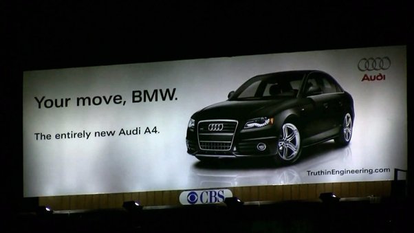 Реклама бмв с матом. Рекламные войны БМВ И Ауди и Мерседес. Реклама BMW Audi. Билборд Ауди и БМВ. Реклама БМВ И Мерседес.