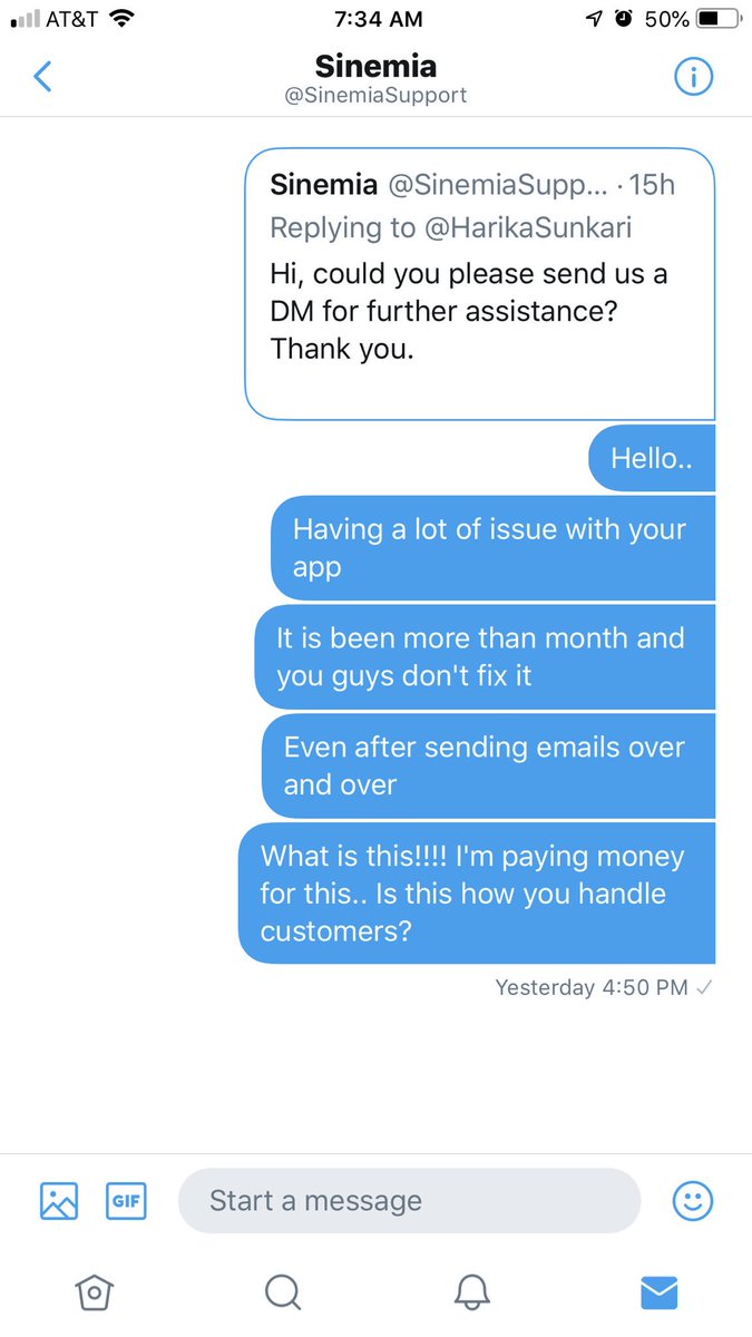 HarikaSunkari's tweet photo. @SinemiaApp @SinemiaApp Is this why you asked me to DM?! So, you don’t have to reply or deal with it and just ignore!! #shameonyou https://t.co/4MLl9Gm07n