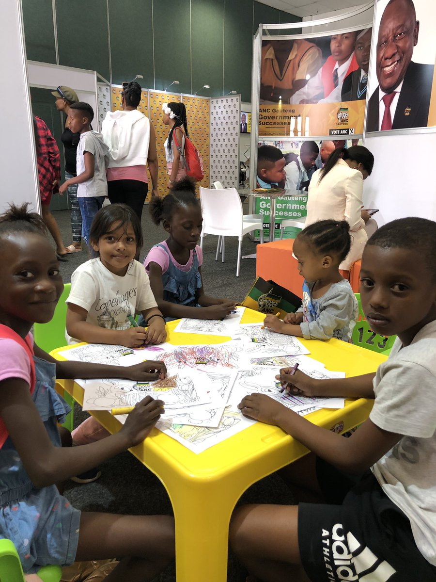 GautengANC's tweet photo. Kids at our kiddies corner at our #ANCRandShow Pavilion Stand. https://t.co/i3peO4KYse