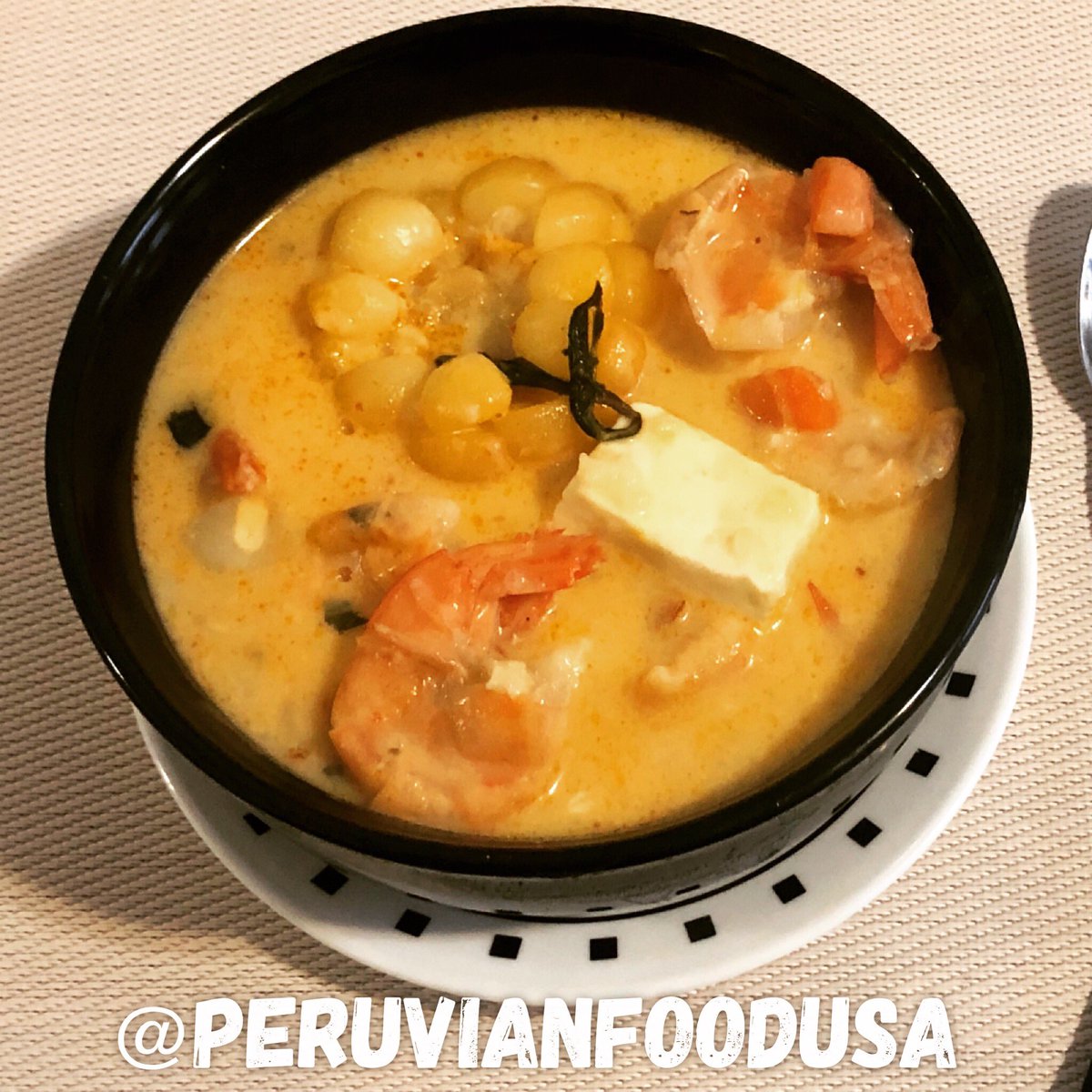 PeruvianFoodUSA's tweet photo. Ready para empezar bien el dia... un clasico “levantamuertos” #chupedecamarones #arequipeño para que mas!!! con esto salgo mas embalado que un tesla... #peruviansoup #peruvianfood https://t.co/UKafn35iBc