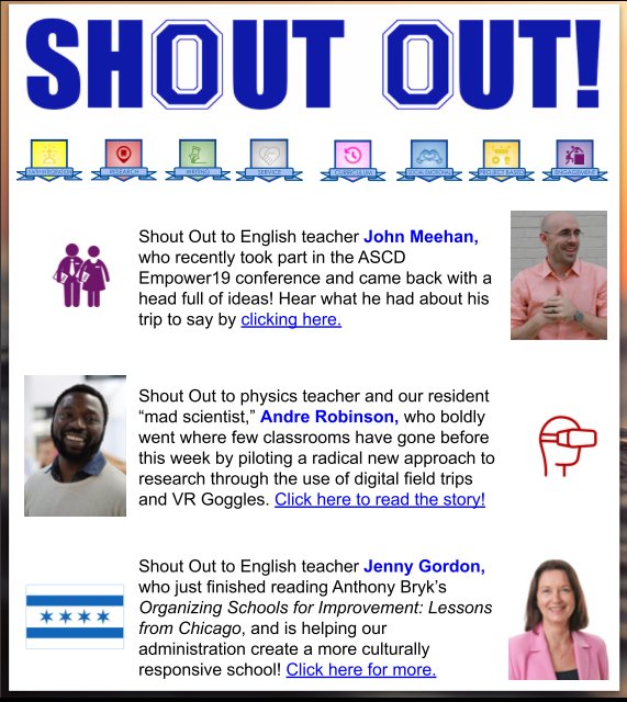 John Meehan Ar Twitter Every Thursday Our Admin Team Sends A Weekly Enewsletter With Faculty Shout Outs Once A Year For Teacher Appreciation Week We Even Ask Students To Submit Their