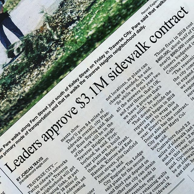 elgruponorte's tweet photo. Nearly 18 miles of new and fixed sidewalks?!? Incredible. Thank you, The City of Traverse City. #ThanksTC https://t.co/gGy503CQou https://t.co/X7RQEFn7D9