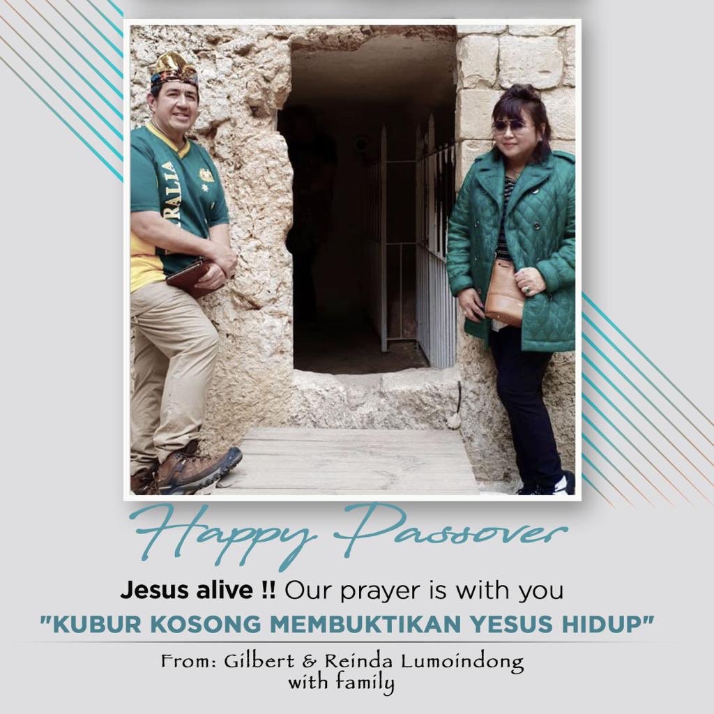Happy Passover
Selamat Paskah rekan2 dan Saudara sekalian
YESUS SUDAH BANGKIT..