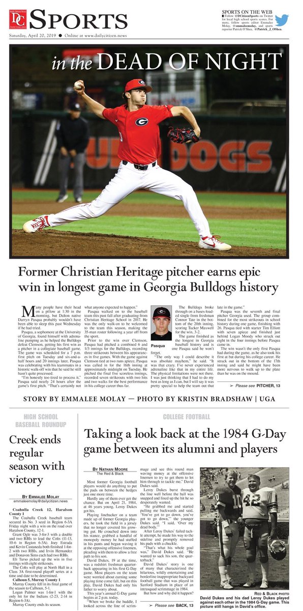 Whether it is making history or the front page of the paper, we couldn’t be more proud of our alumni, Darryn Pasqua, for getting a historical win vs Clemson. GO LIONS! GO DAWGS!