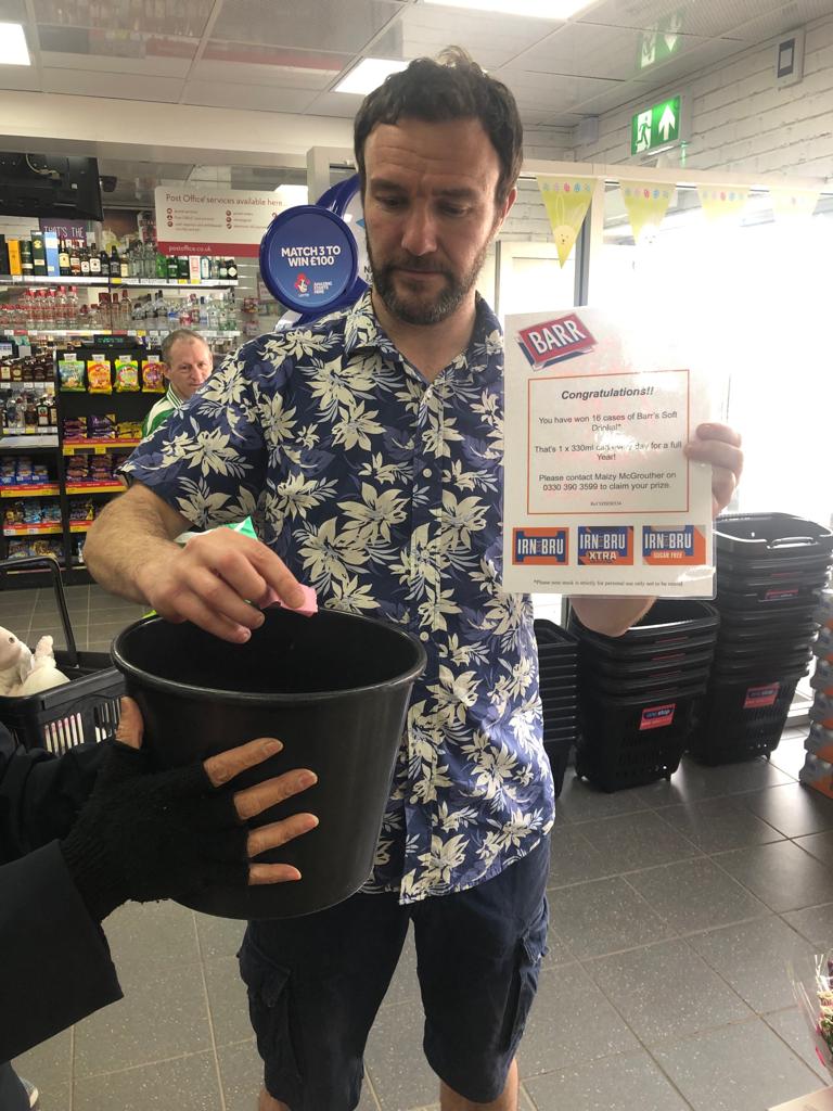 CranhillOneStop's tweet photo. 📣And we have our winners 📣

1st place and a years supply of Irn Bru goes to... Danial
2nd place and a £25 One-Stop voucher goes to Jack Rulston
3rd place and winner of the Easter Hamper is Anne

Congratulations and thank you to everyone for purchasing a ticket! https://t.co/gVxu2wW2Bq