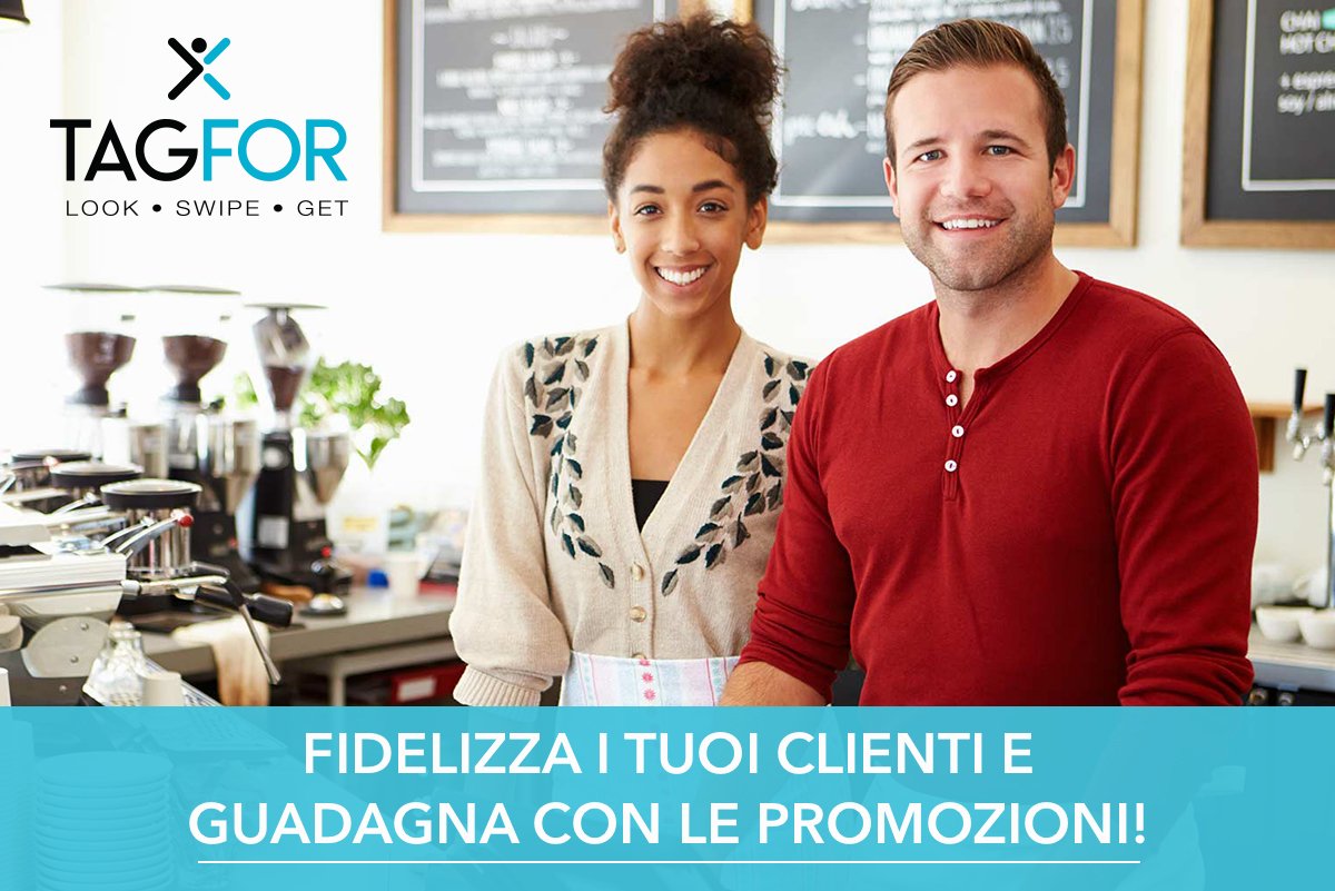 TagforItaly's tweet photo. Hai un bar, un negozio o un’attività commerciale?
Diventa TAGFOR POINT e scopri i vantaggi per te e i tuoi clienti! 👦👩
➡️ https://t.co/o8aoGNWMc6 ⬅️ 
Contattaci per maggiori informazioni!
#localmarketing #Tagfor https://t.co/3p7m0PfKXt