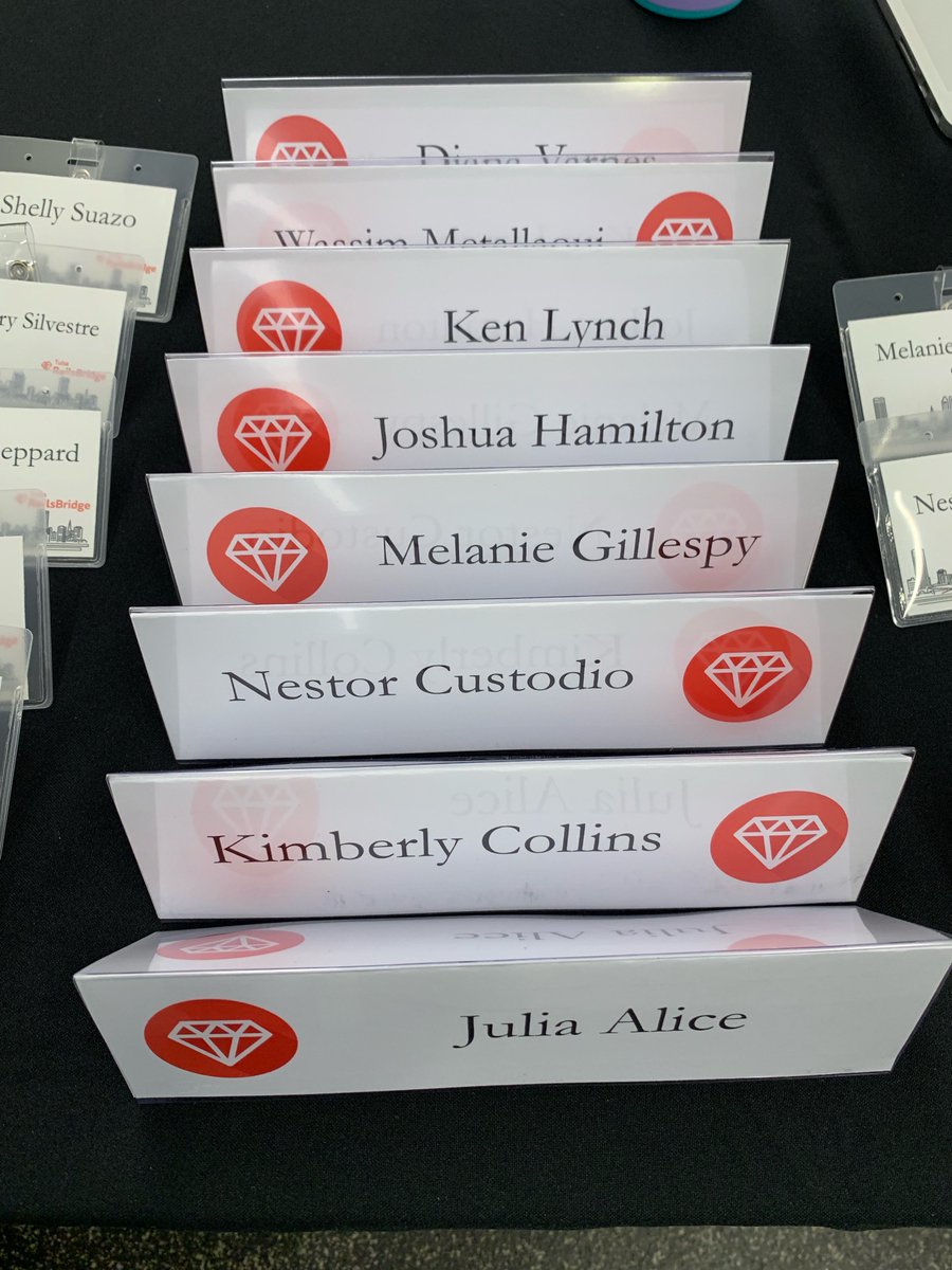 railsbridgetul's tweet image. Our check-in table at RailsBridge Tulsa is so convenient. Everyone has pretty name tags and volunteers have table tents. Even custom made Ruby buttons! Thank you @iamliterate and @cetulsalibrary for making it so easy to host the event here! We appreciate you!