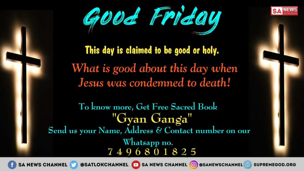 NikitaDasi2's tweet photo. #GoodFriday
#EsterWeekend
Jesus had to suffer such a horrific death. Then why do we celebrate good Friday.
@DN_Thakur_Ji
@juniorbachchan
@SrBachchan https://t.co/x3ZCO8FPSD