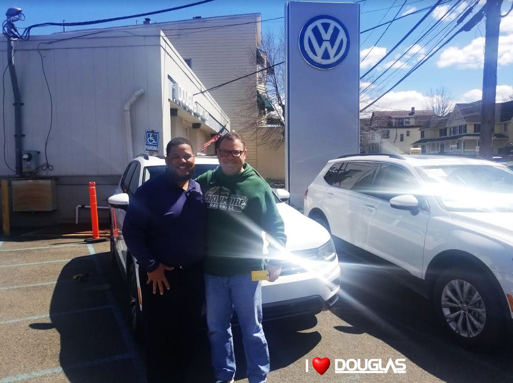 "A Smiling Customer is a Douglas VW Customer!" - Steve is indeed just that, as he takes delivery of his Award-Winning 2019 Tiguan from Master VW Consultant Isaac Bunton during our SignThenDrive Sales Event!