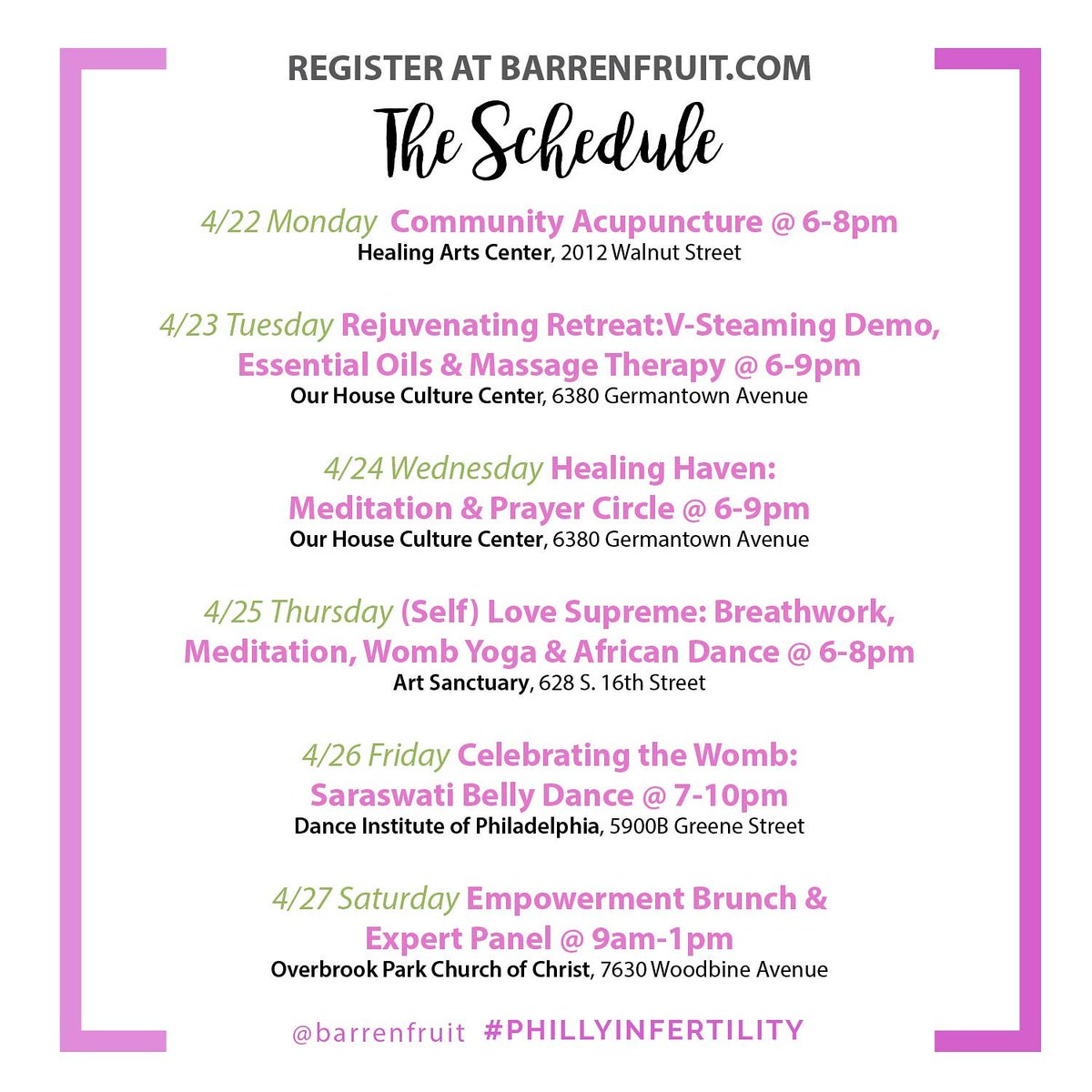 DionaNicole's tweet photo. The First Philadelphia Infertility Empowerment Conference is about to begin!! And tomorrow is the last day to register for our Empowerment Brunch on Saturday 4/27. Get your ticket now!
https://t.co/Vf7JayfhY8 https://t.co/4CZfKhlTna