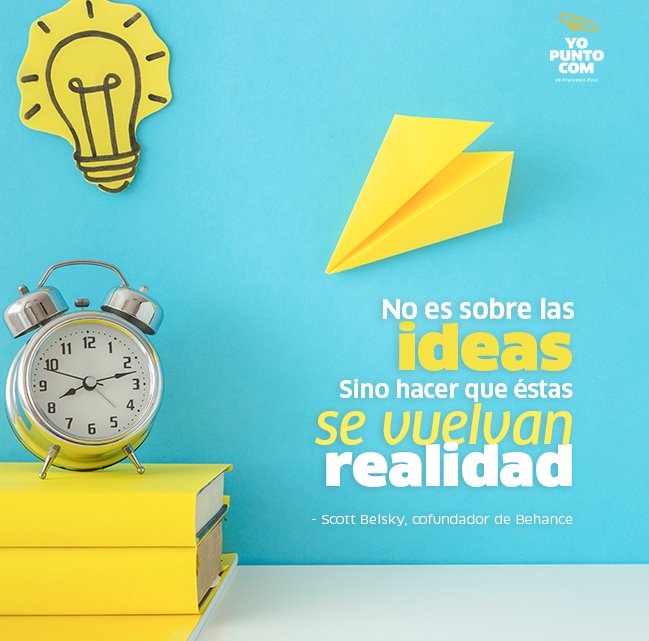 Yopuntocomrd's tweet photo. No es sobre las ideas. Sino hacer que éstas se vuelvan realidad”- Scott Belsky, cofundador de Behance. 
#YoPuntoCom #Ideas #Realidad #Acciones #Trabajo #esfuerzo https://t.co/IDcduuN0A5