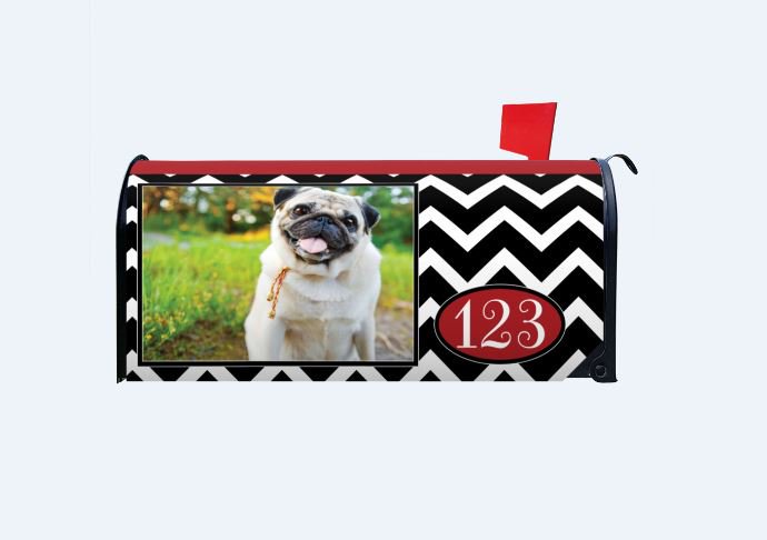 Flagology's tweet photo. We're hoping our custom mailbox covers help with the inevitable Dog vs. Mailman battle. But if they don't...at least the mailbox cover is adorable. 🐶 https://t.co/uvGIAqcjtt