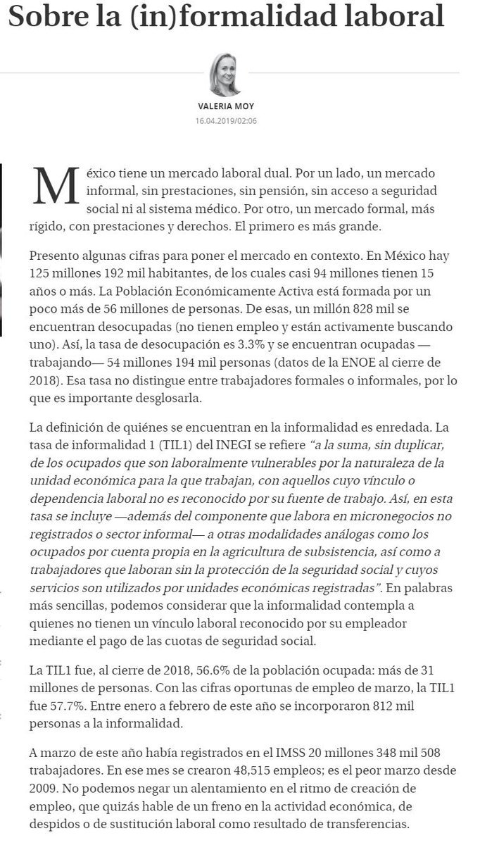 MexicoComoVamos's tweet photo. A marzo de este año había registrados en el IMSS 20 millones 348 mil 508 trabajadores. En ese mes se crearon 48,515 empleos; es el peor marzo desde 2009: @ValeriaMoy https://t.co/yI2P1NCHr5 https://t.co/SRW0UaU2Gt