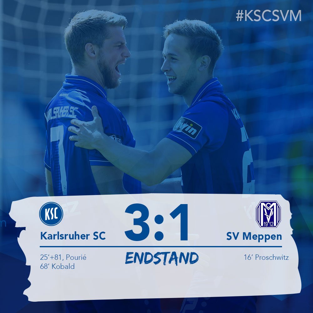 KarlsruherSC's tweet photo. #ABPFIFF |3:1| 💙💙💙 Blau-Weiß Powerplay, ihr seid alle eingeladen! 💙💙💙 #nurderksc #KSCSVM https://t.co/1hVJ5hnwYp