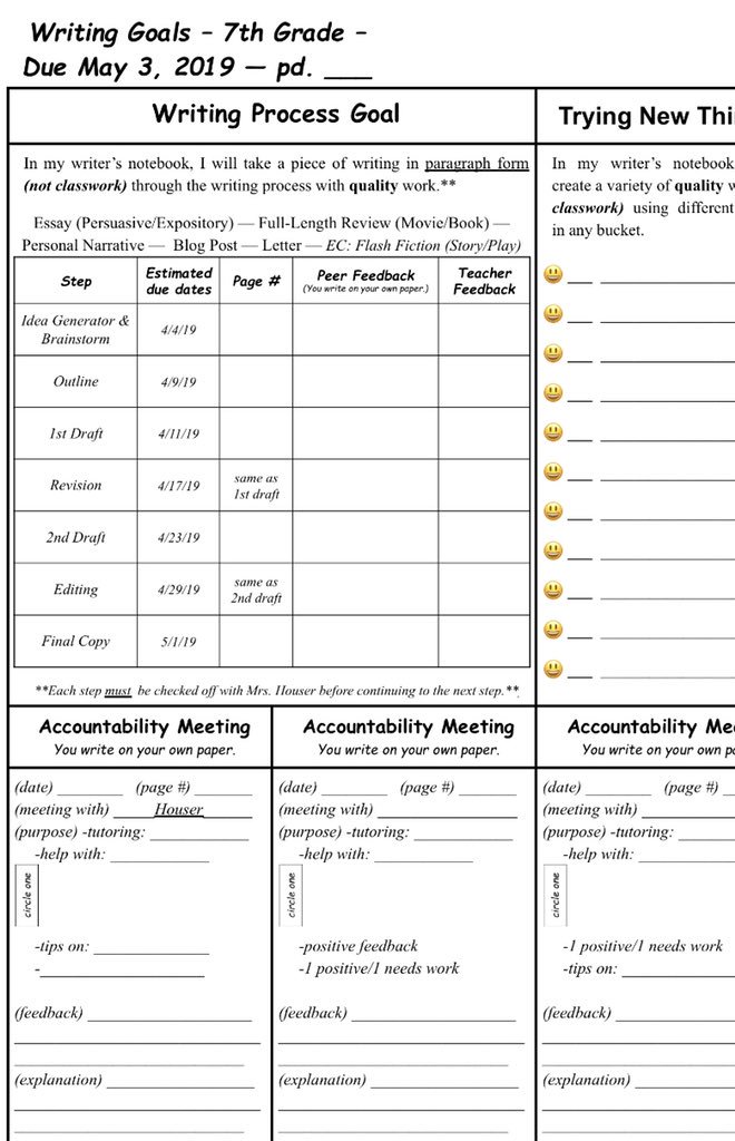 JJ_Burry's tweet image. The process is vital. Our writing goals allow for feedback during the writing process.
#2ndaryELA #WritersNotebooks