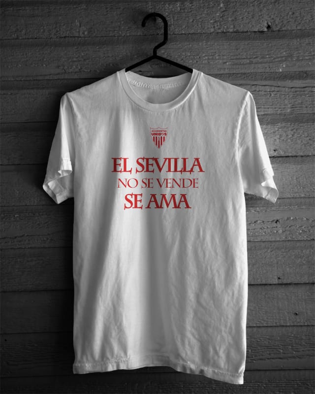 Encarga tu camiseta con el lema:
EL SEVILLA
NO SE VENDE
SE AMA
👉 Reservar en ⤵️ sfc.accionistasunidos@gmail.com donde os informaremos de cómo se abonan y cuando y donde se recogen. Precio: 9€
#unidosporelSevillaFC 🇵🇱❤💪