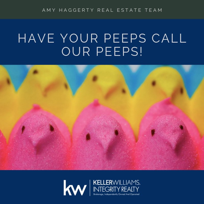 haggertyhomes's tweet photo. Seriously...it's time to have your "peeps" call our "peeps"!  Hoping everyone has a safe and happy Easter weekend!🐣🌷  #welovereferrals #AmyHaggertyRealEstateTeam #Ottawarealestate #HappyEaster #talktoyourpeepsaboutrealestate https://t.co/YVNW9WOm6v