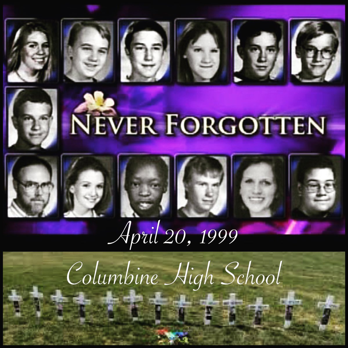 Our hearts are with #Columbine We stand with you #ColumbineStrong #NeverForget 20 years and the healing still continues.
#columbinemassacre #columbinehighschool #columbineshooting