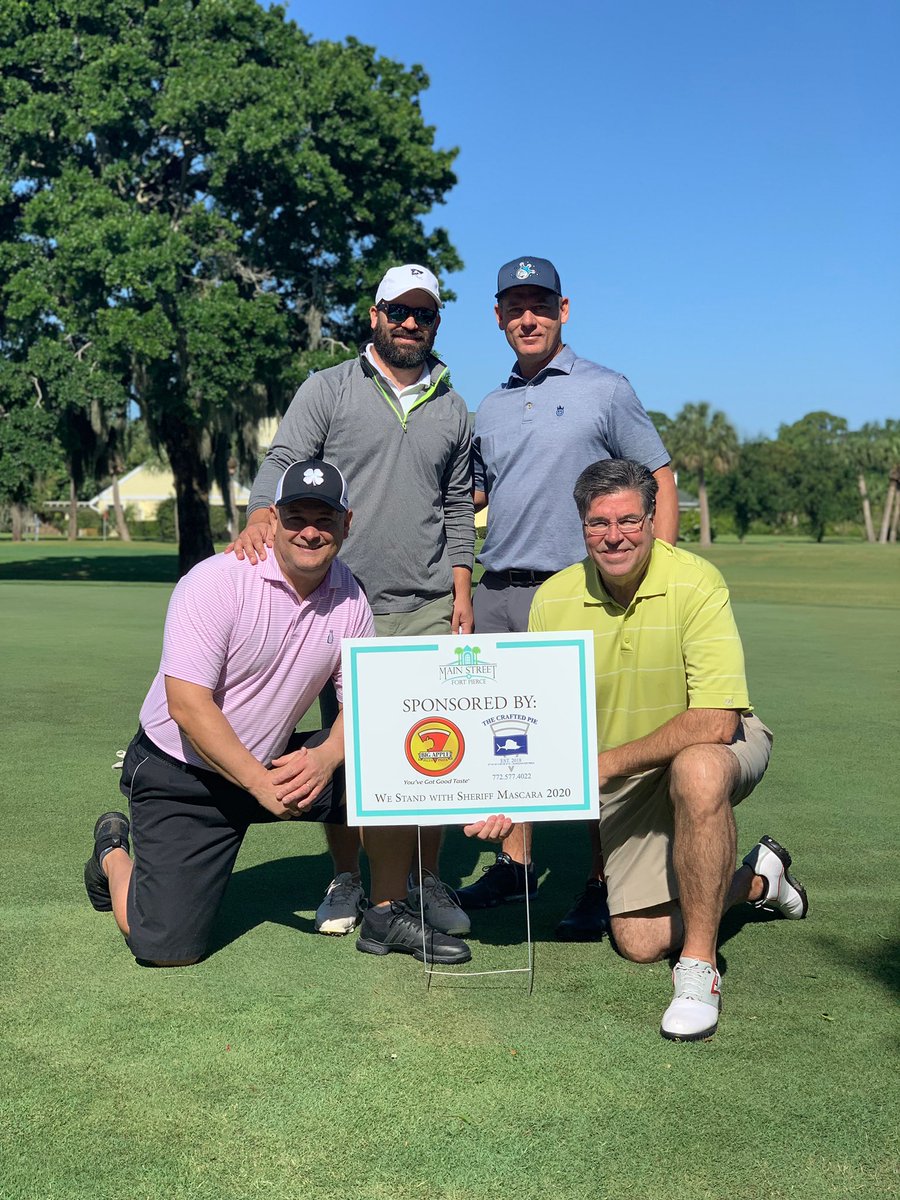 Big shout out to <a href="/BigApplePizza/">Big Apple Pizza</a> Scott, Scott Jr, Steve, <a href="/SailfishBrewing/">Sailfish Brewing Co.</a> and Main Street Fort Pierce. 

What a beautiful day for a fundraiser day of golf!