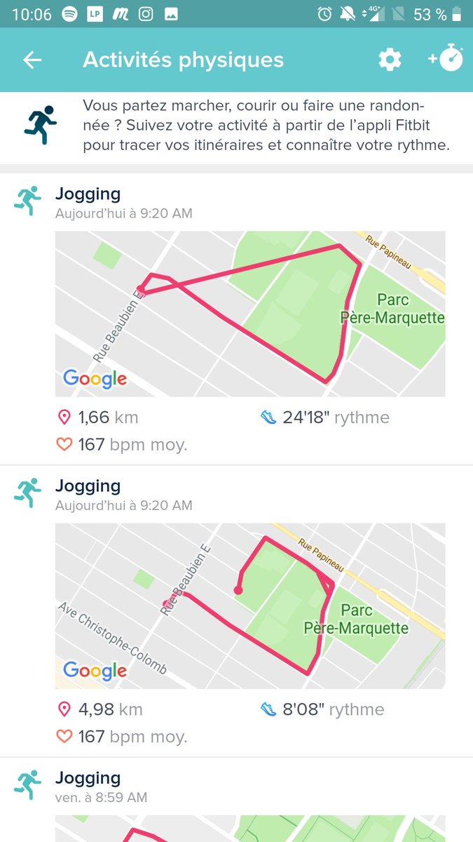SarahTekhil's tweet photo. @fitbit purchasing some fitbit device and having such poor tracking quality! See on those screenshots the comparison for the same run between the fitbit Inspire HR, the fitbit app and the Strava app. The result is terribly desapointing! Please do something! https://t.co/Xy8S0XEH8W