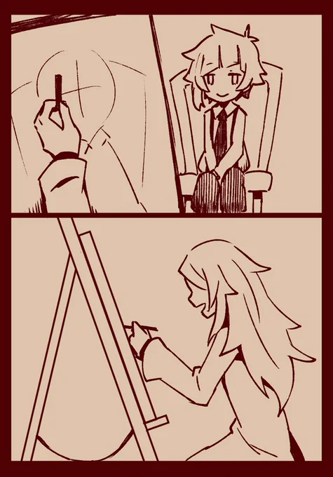 「キャンバスの中のきみ」「閉じ込める」
絵の中の夢の中の絵

#澁敦版深夜のお絵描き60分一本勝負 