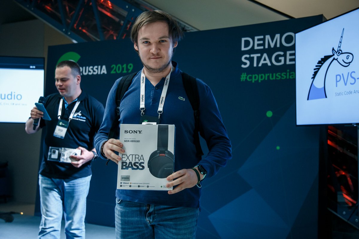 cpp_russia's tweet image. #cpprussia #pvsstudio подвели итоги конкурса «Найди ошибку в анализаторе PVS-Studio» и наградили победителей.