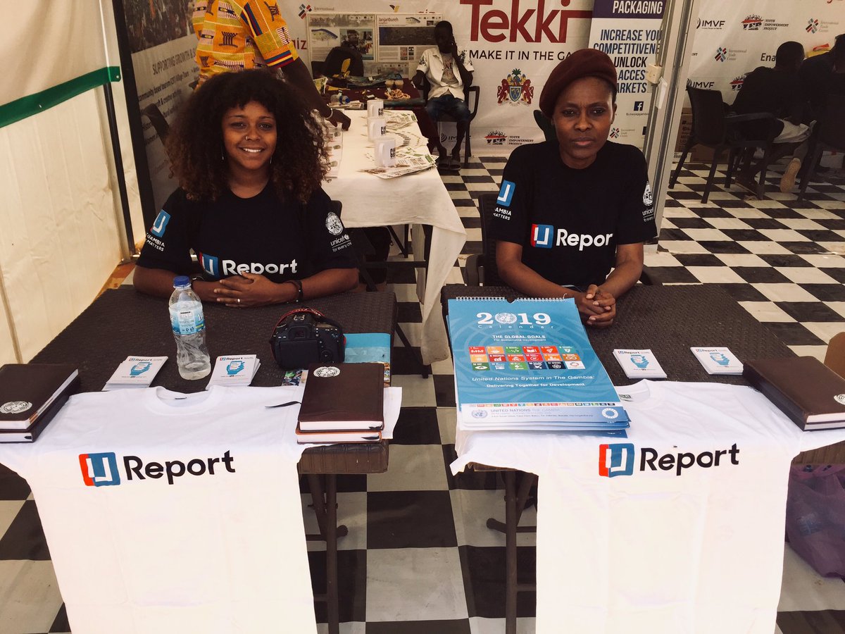 UReport_Gambia's tweet image. ‼️U-Report Today at the TRADE FAIR‼️ 
Come talk with us and find out what U-Report is all about 🤗
We are located at the @yepgambia stool so don’t hesitate and come visit us! 
And if you help us signing up 5 of your friends... You will get a U-Report T-Shirt 🙌🏿
#Gambia #TekkiFii